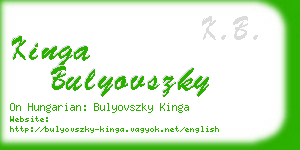 kinga bulyovszky business card